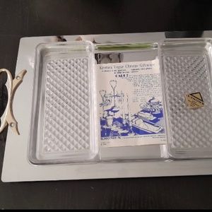 Kromex Vogue Mid Century Server Tray Vintage Retro Booklet Made in USA